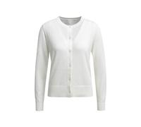 Milano Italy - roundneck ajour cardigan w placket + 1/1 sleeve offwhite - Gr. - XL