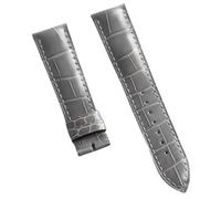 ROUREOX 12mm Weich-Echtlederarmbänder Vintage Ersatzarmbänder Reparaturzubehör für LONGINES CHOPARD Omega-Grau