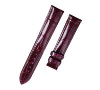 ROUREOX 15mm Weich-Echtlederarmbänder Vintage Ersatzarmbänder Reparaturzubehör für LONGINES CHOPARD Omega-Karmesinrot