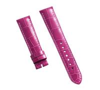 ROUREOX 19mm Weich-Echtlederarmbänder Vintage Ersatzarmbänder Reparaturzubehör für LONGINES CHOPARD Omega-Purpurrot