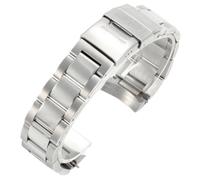 ROUREOX 21MM Edelstahl Gebogenes Ende Uhrarmband, Herren Metall Armband, Ersatz Uhrarmband-Silber 21MM für Longines HydroConquest L3.781.6.42.742