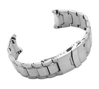 ROUREOX 22MM 316L Edelstahl Ersatz Uhrarmband, Metall Gebogenes Ende Uhrarmband für Casio Edifice EF-533/EF-558/EF-559/EFR-520-Silber EF-559 22MM