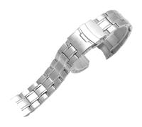 ROUREOX 22MM 316L Edelstahl Ersatz Uhrarmband, Metall Gebogenes Ende Uhrarmband für Casio Edifice EF-533/EF-558/EF-559/EFR-520-Silber EFR-520 20MM