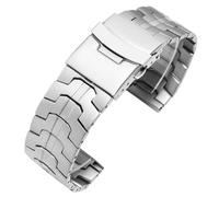 ROUREOX 22MM Herren Metall Ersatz Uhrarmband, Edelstahl Uhrarmband Gerades Ende für Casio Edifice EFR-303/EFV-540/EFS-S510-Silber 22MM