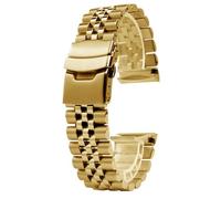 ROUREOX 22MM Metall Ersatz Uhrarmband Spezielle Schnittstelle, Herren Edelstahl Einsatz Uhrarmband für Seiko PROSPEX Turtle SRPA21J1/SRPE99K1-Gold 5-Perlen 22MM