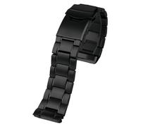 ROUREOX 22MM Metall Ersatz Uhrarmband Spezielle Schnittstelle, Herren Edelstahl Einsatz Uhrarmband für Seiko PROSPEX Turtle SRPA21J1/SRPE99K1-Schwarz 3-Perlen 22MM