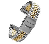 ROUREOX 22MM Metall Ersatz Uhrarmband Spezielle Schnittstelle, Herren Edelstahl Einsatz Uhrarmband für Seiko PROSPEX Turtle SRPA21J1/SRPE99K1-Silber Gold 5-Perlen 22MM