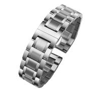 ROUREOX 22MM Metall Uhrarmband Gerades Ende, 316L Edelstahl Ersatz Uhrarmband für Emporio Armani AR60024/AR60025/AR60028/AR11238/AR11239-Silber A 22MM
