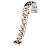 ROUREOX 22MM Metall Uhrarmband Gerades Ende, 316L Edelstahl Ersatz Uhrarmband für Emporio Armani AR60024/AR60025/AR60028/AR11238/AR11239-Silber Rose Gold C 22MM