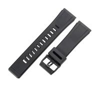 ROUREOX 24Mm Gerades Ende Silikon Uhrenarmband, Herren Weiches Ersatzarmband Silikon für Casio G-Shock GA-2000/PRG-600/PRW-6600/PRG-650-Schwarz 24MM