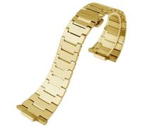 ROUREOX 27×12MM Männer Edelstahl Ersatz Uhrarmband, Metall Vorstehendes Ende Uhrarmband für Tissot PRX Super Player Ref.T137410-Gold 27 * 12MM