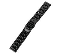 ROUREOX 316L Edelstahl Ersatz Armbandband, Metall Armband Gerades Ende für Casio Edifice EFR-303L/EQB-501/EFS-S500/EFS-530-Poliert Schwarz 24MM