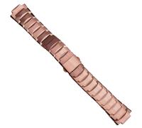 ROUREOX 316L Edelstahl Ersatz Uhrarmband, Festmetall Faltschnalle, Uhrarmband für RADO LD6021-Rose Gold 21 * 12.5MM