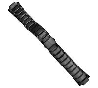 ROUREOX 316L Edelstahl Ersatz Uhrarmband, Festmetall Faltschnalle, Uhrarmband für RADO LD6021-Schwarz 13.5 * 6.5MM