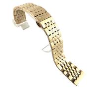 ROUREOX 316L-Edelstahl Faltschließe-Armband, Massives Metallarmband Gerades Ende für Tissot T41-Rose Gold 18MM