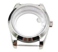 ROUREOX 36/39MM Saphir-Edelstahl Uhrengehäuse, NH35A/NH36A/4R Bewegung Passend, Transparenter Boden, Uhren Modifikation Zubehör für Rolex Oyster Perpetual Datejust-Silber B 36MM