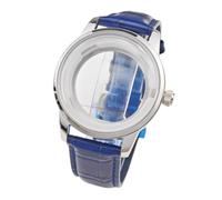 ROUREOX 39.5mm Vintage Dresswatch Gehäuse Set Lederband Schmetterlingsschließe Gewölbtes Mineralglas NH35 NH36 für Seiko Presage SRPB41J1-4 39.5MM