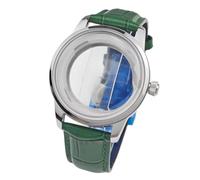 ROUREOX 39.5mm Vintage Dresswatch Gehäuse Set Lederband Schmetterlingsschließe Gewölbtes Mineralglas NH35 NH36 für Seiko Presage SRPB41J1-2 39.5MM