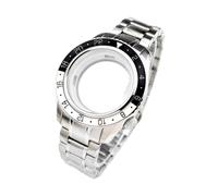 ROUREOX 44mm GMT Uhrengehäuse Leuchtende Keramik Lünette Saphirglas Edelstahl Armband NH34 NH35 Werk Modding für Grand Seiko-B2 Gold 44MM