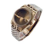 ROUREOX 904L Edelstahl Uhrengehäuse Armband Set 36mm 40mm Roségold Saphirglas Riffellünette NH34 NH35 NH36 for Rolex Oyster Perpetual/Datejust-C 40MM