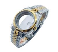 ROUREOX Bicolor Gold Silber Uhrengehäuse 5-Glieder Armband 36mm 40mm Saphirglas Riffellünette NH35 NH36 for Rolex Oyster Perpetual/Datejust-A 40MM