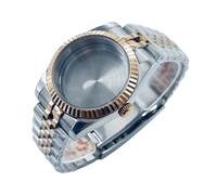 ROUREOX Bicolor Roségold Gehäuse 5-Glieder Armband 36mm 40mm Saphirglas Riffellünette NH34 NH35 NH36 for Rolex Oyster Perpetual/Datejust-D 36MM