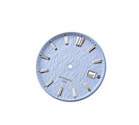 ROUREOX DIY Uhrmacher Set 39.5mm Poliertes Gehäuse 33.5mm Muster Zifferblatt Zeiger Montage NH35 Teile Silber für Grand Seiko Snowflake-A1 33.5mm