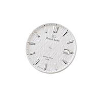 ROUREOX DIY Uhrmacher Set 39.5mm Poliertes Gehäuse 33.5mm Muster Zifferblatt Zeiger Montage NH35 Teile Silber für Grand Seiko Snowflake-B2 33.5mm