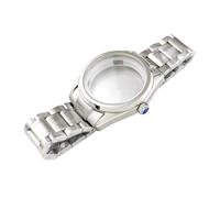 ROUREOX DIY Uhrmacher Set 39.5mm Poliertes Gehäuse Edelstahl Armband Schraubkrone NH35 4R35 Mechanisches Werk für Grand Seiko-B2-mit Logo 39.5MM