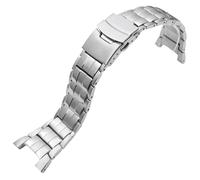 ROUREOX Edelstahl Ersatz Uhrarmband, Herren Metall Uhrarmband für Casio Edifice EF-312/521/531/533/534/535/539/544/546/550-Silber 531