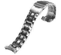 ROUREOX Edelstahl Ersatz Uhrarmband, Herren Metall Uhrarmband für Casio Edifice EF-312/521/531/533/534/535/539/544/546/550-Silber 535