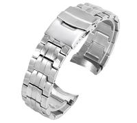 ROUREOX Edelstahl Ersatz Uhrarmband, Herren Metall Uhrarmband für Casio Edifice EF-312/521/531/533/534/535/539/544/546/550-Silber 550