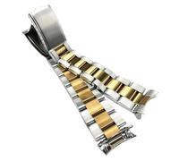 ROUREOX Edelstahl Uhrenarmband Vintage Metallband 18mm 19mm 20mm Gebogener Anstoß Ersatzarmband für Seiko - H 20mm