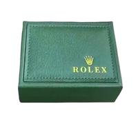 ROUREOX Einzel Uhr Vitrine Box Grün PU Leder Außen Vintage Stil Aufbewahrung Schatulle Beige Futter Halter für Rolex M Box