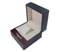 ROUREOX Einzeluhr Präsentationsbox Tiefblau Quadratisch Display Truhe Weiches Kissen Schutzhalter für Longines HydroConquest