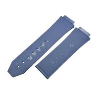 ROUREOX Elastisches Silikonkautschuk Uhrenarmband Weiches Ersatzarmband Schweißfest Damen Herren Fitness & Tauchen für Hublot Big Bang/Classic Fusion-Blau 19 * 16MM