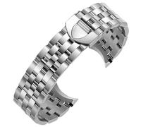ROUREOX Herren 316L Edelstahl Uhrarmband, Metall Ersatzarmband, Einsatzverschluss Zubehör für Tudor Style-Silber 20MM
