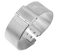 ROUREOX Herren & Frauen Metall Ersatz Uhrarmband, 316L Edelstahl Uhrarmband für Swatch YCS/YAS/YGS/Irony-Silber 20MM