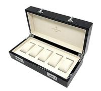 ROUREOX Herren Große Uhrenbox 5 Raster Organizer Klavierlack Massivholz Konstruktion Schutz Display für PP