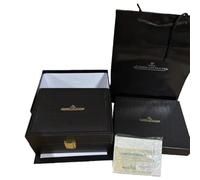 ROUREOX Klassische Stil Uhrenbox Rechteckige Schwarze Truhe Gold Riegel Schloss Schutzhalter Organizer für JLC Master Control