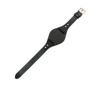 ROUREOX Leder Uhrenarmband Edelstahlspange Quick-Release Ersatz Rindlederarmband 18mm für FOSSIL ES4113 ES4114 ES3616 ES3625-Schwarz B+Roségold