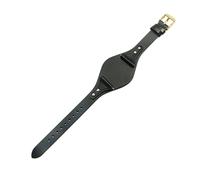 ROUREOX Leder Uhrenarmband Edelstahlspange Quick-Release Ersatz Rindlederarmband 18mm für FOSSIL ES4113 ES4114 ES3616 ES3625-Schwarz Gold
