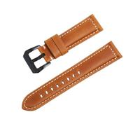 ROUREOX Leder Uhrenarmband Schnellverschluss, Obernarbenleder Ersatzband Schwarze Dornschließe für Panerai Radiomir Series-Hellbraun 22mm