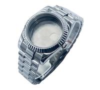 ROUREOX Münzrand Lünette Gehäuse Halbkreis Glieder Band Set 316L Stahl Saphirglas ETA 2824 PT5000 100M Wasserdicht DIY für Rolex Day-Date/Datejust-C 40MM