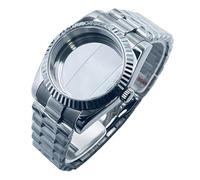 ROUREOX Münzrand Lünette Gehäuse Halbkreis Glieder Band Set 316L Stahl Saphirglas ETA 2824 PT5000 100M Wasserdicht DIY für Rolex Day-Date/Datejust-B 36MM