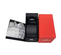 ROUREOX Schwarz Rot Weiße Uhrenbox Set Kontrast Design Aufbewahrungskoffer Weiches Kissen Halter Geschenk für Tissot Gentleman