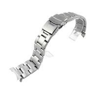 ROUREOX Schweres Metallarmband Massiv Stahlband 22mm Gebogener Anstoß Taucherschließe Ersatzarmband für Seiko Prospex Turtle - C
