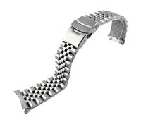 ROUREOX Schweres Metallarmband Massiv Stahlband 22mm Gebogener Anstoß Taucherschließe Ersatzarmband für Seiko Prospex Turtle - A