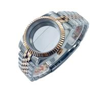 ROUREOX Silber Roségold Uhrengehäuse Set 36mm 40mm Saphirglas Datumslupe ETA 2824 PT5000 Mod Teile for Rolex Oyster Perpetual/Datejust-B 36MM