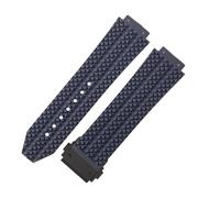 ROUREOX Silikon Uhrenarmband 17x24mm Spezialanstoß, Weiches Kautschuk Sport Band, Gummi Ersatzarmband Faltschließe für Hublot Big Bang Collection-B5